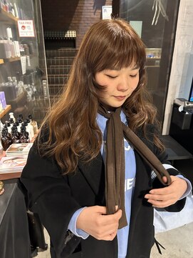 ノラ ヘアーサロン(NORA HAIR SALON) 【大久保】海外ガールブリーチなし暖色カラー顔まわりカット