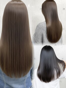 ネオリーブ クタ 町田店(Neolive kuta)の写真/【美髪縮毛矯正+カット¥17600】酸性ストレートで叶える、理想の髪質改善◎朝の時短、憧れのツヤ髪へ♪