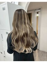 ペロ(pelo)&nbsp;エクステでバレイヤージュ/プレミアムダイヤ80本/グレー