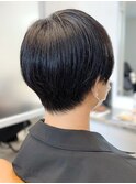 軽めマッシュメンズショート黒髪ナチュラルツーブロック/本厚木