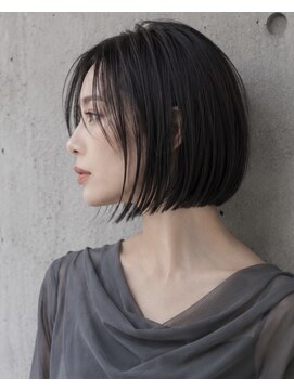 ヌーヌー 鶴ケ峰(nuu nuu) クールな横顔が魅力♪黒髪前下がりボブ