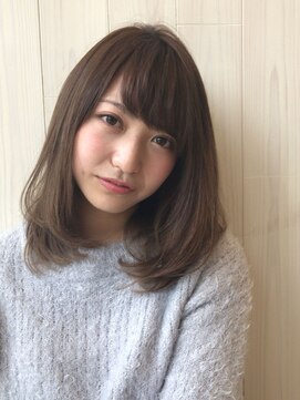 アドラーブル 万代店 (adorable) 【adorable】透明感ベージュカラー×抜け感ミディ