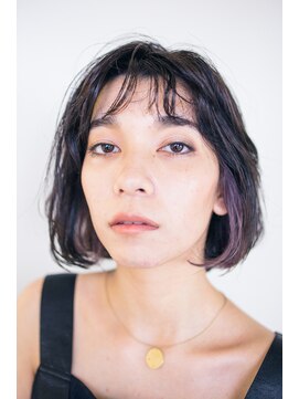 ピズム(PISM) 耳かけワンレンニュアンスボブ/アッシュブラック