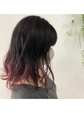 ネオヘアー 京成曳舟店(NEO Hair) グラデーションピンク×カジュアルミディ