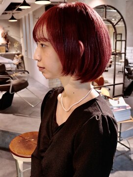 ロリム(RorriM) マッシュボブ ローズピンク ダブルカラー