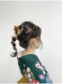 【BelleCoupes】岡本真由美 卒業式袴着付けヘアセット 水引き 紐