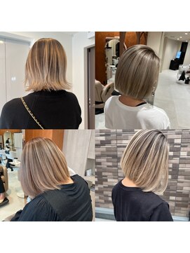 シンクショップ 梅田(THINK SHOP) ボブバレイヤージュ