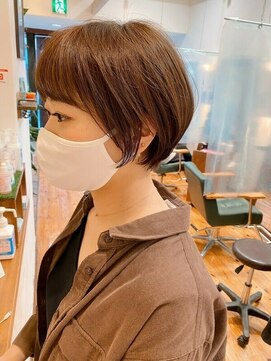 ロウバイレボ 柏(lou by revo) イメチェン/レッドブラウン/大人ミディ/フルバング/ショートボブ