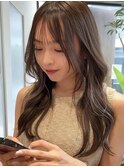 ショートヘアグレージュカラーデザインカラーシルキーベージュ
