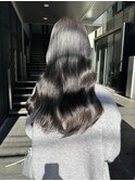 天神大名ダブルカラーブルーブラックブリーチなし髪質改善