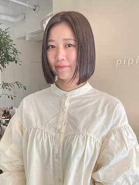 ピピバイヨーク(pipi, by yoke.) ブリーチカラー/ブラウンベージュ/ミディアムボブ