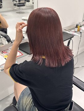 リムレスバイサンク 万代 新潟駅(LIMLESS by cinq) ピンクベージュダブルカラーブリーチ新潟万代