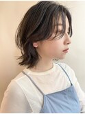 外ハネぱつっとボブ外ハネボブパーマ顔まわりレイヤーボブウルフ