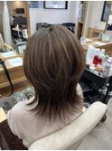 白髪ぼかしハイライト×ネオウルフ