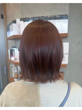 ヘア カフェ クマ(Hair×Cafe KUMA) きりっぱなし外はねボブ