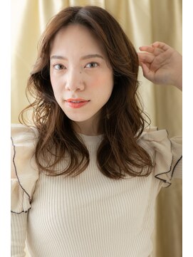 カバーヘア ブリス 上尾西口店(COVER HAIR bliss) ■暖色系カラー韓国風巻きフェミニンロング611★上尾30代40代