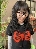 20代30代大人可愛い小顔レイヤースタイルくせ毛風パーマ