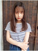 顔まわりレイヤー×レッドブラウン