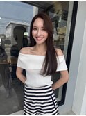 20代30代40代艶感ストレートアッシュグレージュ透明透明感