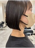 ミニボブ/艶ストレート/タイトラインボブ/切りっぱなしボブ/艶感
