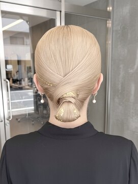 お呼ばれパーティーヘアセット14/ヘアメイク/アレンジ/髪質改善