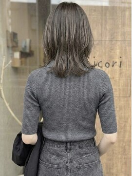 ニコリヘアワークス(nicori hair works) ミディアム×レイヤー×ベージュ3