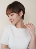 〈m13〉大人ショートハイライト髪質改善キッズカット前髪30代40