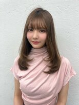 サラジュ 西宮北口店(SARAJU) シースルーバング内巻きセミロング