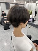 小顔ひし形 レイヤーカット 透明感カラー