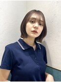 レイヤーボブ/ミルクティーベージュ/髪質改善/顔周り/立川