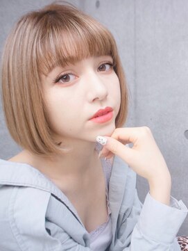 ジーナ 池袋(Zina) 【Zina　池袋】イメチェン毛先パーマ耳かけ×フォギーベージュ