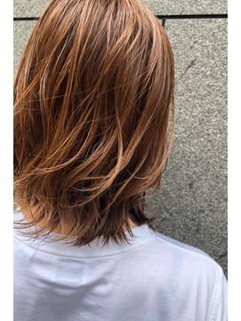 モルニ(MORNI) ハニーブラウン_マロンベージュ Aラインボブ かきあげ