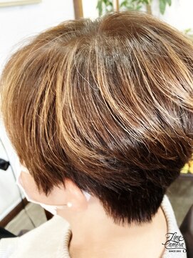 トランス(hair esthetics salon trans) ショートグレイハイライト