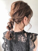 アグノス 青山(Agnos) 二次会シニヨンヘアアレンジポニーテール褒められる♪#97_0910