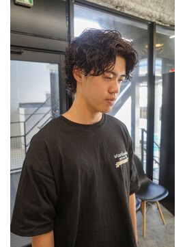 スレイ 西宮(SLAY) 波巻きハイライトアップバングツーブロックマッシュ