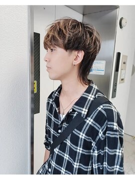 パープル(purple) メンズハイライトウルフ