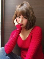 ルルディ バイ アフロディーテ銀座(luludi by APHRODITE) 黒髪/グレーベージュ/レイヤーロング/前髪パーマ/銀座