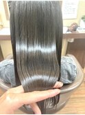 サラ艶ロング!髪質改善酸性ストレート【ウェットヘア】