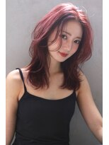 ブラン 天王寺(Blanc)&nbsp;【Blanc】ピンクカラー＿レイヤーカット＿ニュアンスセミロング