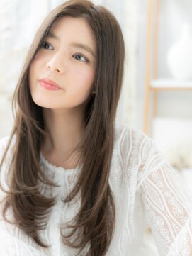 モッズヘア 越谷(mod's hair) アシンメトリー黒髪アースカラー小顔ロングh3越谷20代30代40代