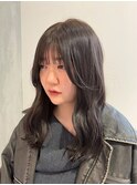 【YOKE】オリーブアッシュグレージュくびれヘア顔まわりレイヤー