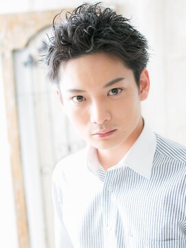 メンズヘア ビーセカンド 草加店(MENS HAIR B-2) 20代30代カジュアルブラックフェザーショートY草加