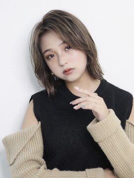 オーロ 武庫之荘店(ORO) 外ハネボブ/2wayバング/オリーブグレー