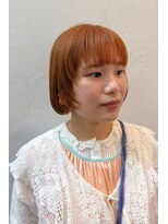 モスモ(mosmo)&nbsp;ミニボブ/ダブルカラー/オレンジヘア