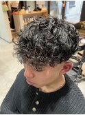 MEN’S HAIR/サーフカール/刈り上げセンターパート/柏