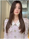 レイヤーカット/グレージュブラウン/韓国巻き/顔周りカット
