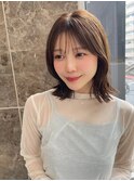 ワンレン/ゆるふわボブ/くびれショートボブ/マロンベージュ3