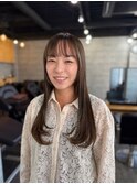 セミロングレイヤーカットミルクティーグレージュ/高田馬場/新宿