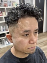 ノアレ 名古屋 名駅 亀島(NOARE)&nbsp;くるくるパーマ×ハイライトメッシュ×フェード