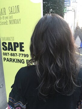 ヘアサロン サップ(HAIR SALON SAPE) ///   SAPE   ///     ゆるウェーブ＋ダークグレージュ